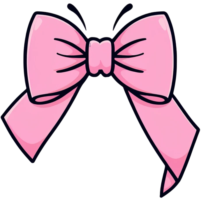 pink coquette bow emoji