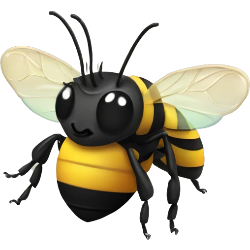 Little rainbow bumble bee  emoji