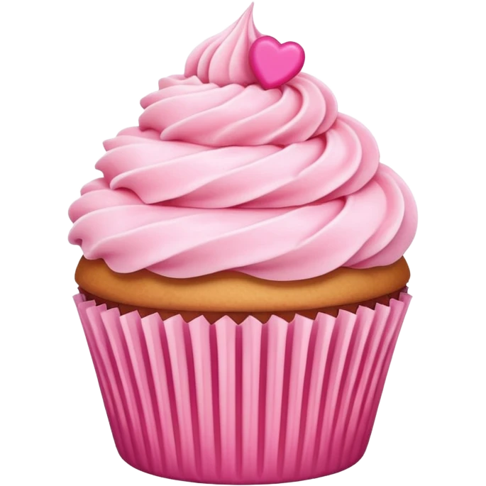 Cupcake with pink icing emoji