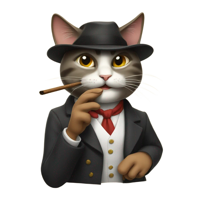 Cat smoking a cigar emoji