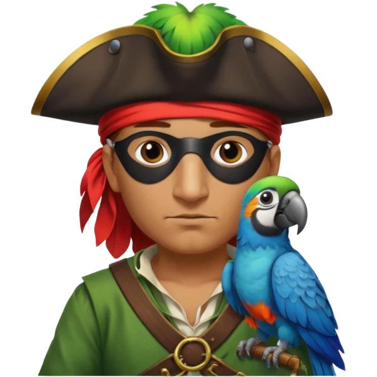 pirate and parrot emoji