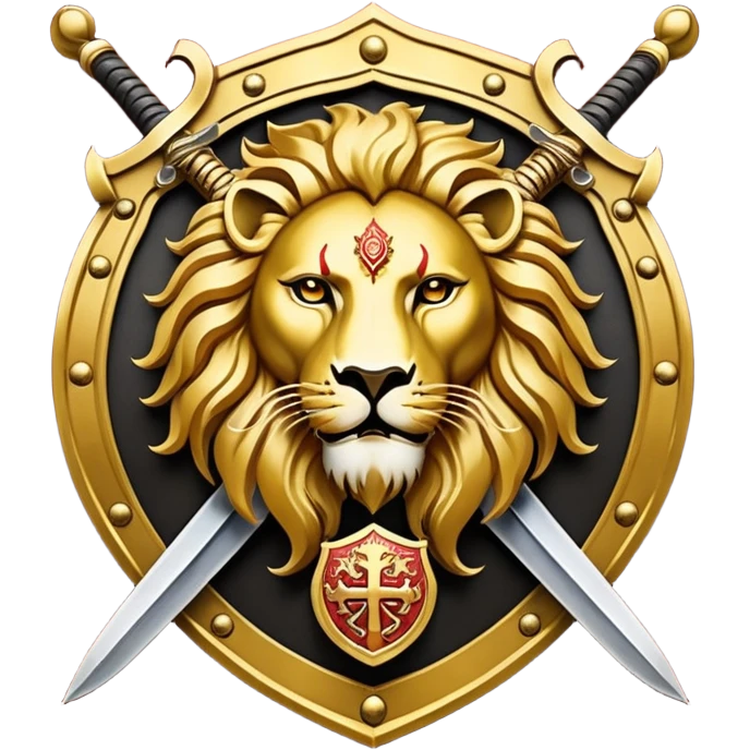 L*A powerful warrior emblem representing Rajput heritage. The emblem features two crossed swords (talwar) in the background, symbolizing warrior spirit. In the center, a fierce lion’s face represents bravery and courage. A traditional shield (dhal) is placed below the lion’s face, adding a sense of defense and strength. Behind the emblem, a silhouette of a mounted cavalry warrior charges forward, emphasizing Rajput valor. The design is rich in golden and royal blue hues, giving it a majestic and historical feel. The background is subtly textured to resemble an ancient Rajput fort or battlefield.*  

 emoji