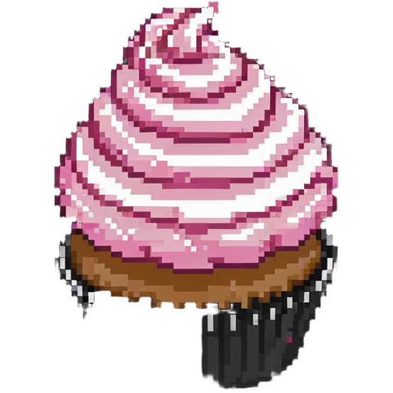 cupcake with swirled pink frosting emoji