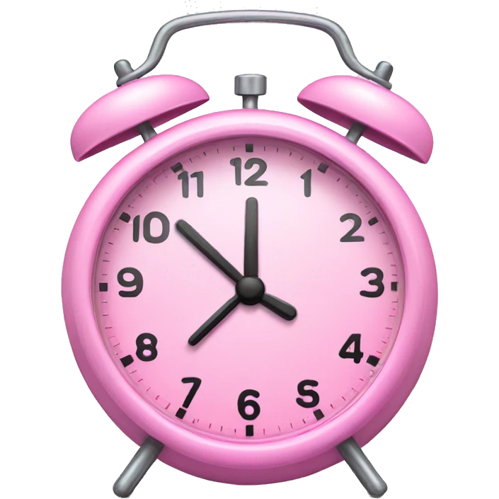 Baby pink alarm clock emoji