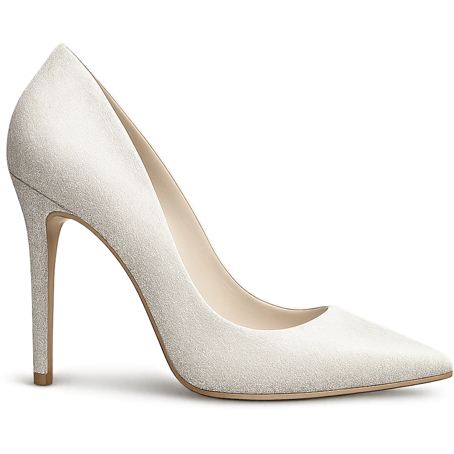 white sparkly high heel shoe emoji