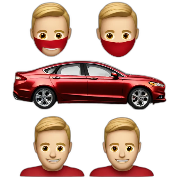 2013 ford fusion with red paint emoji