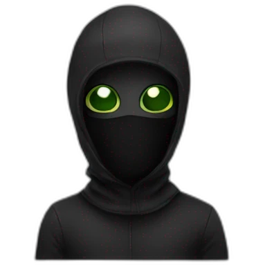 Alien with black balaclava emoji