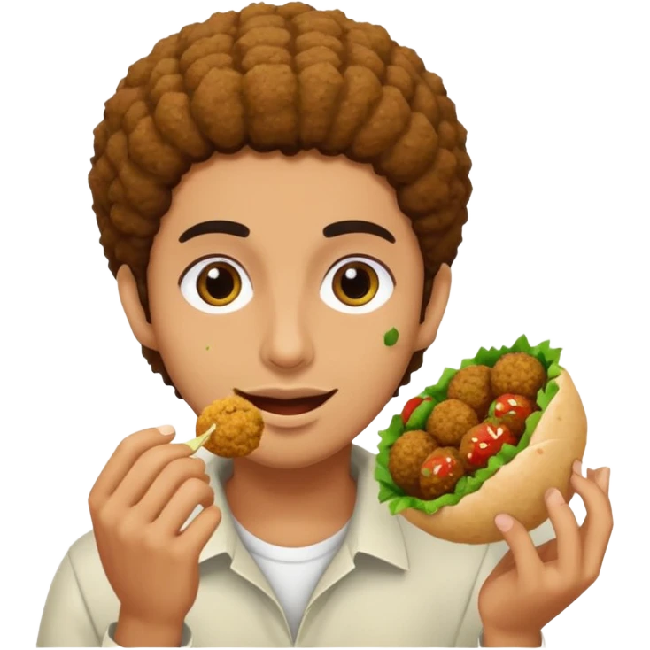 팔라펠을 먹는 사람 emoji