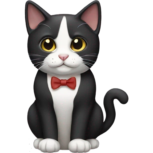 Tuxedo cat emoji