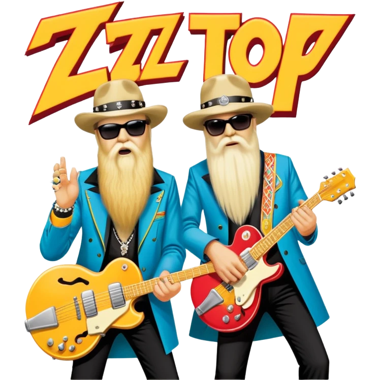 The poster of ZZ Top concert emoji