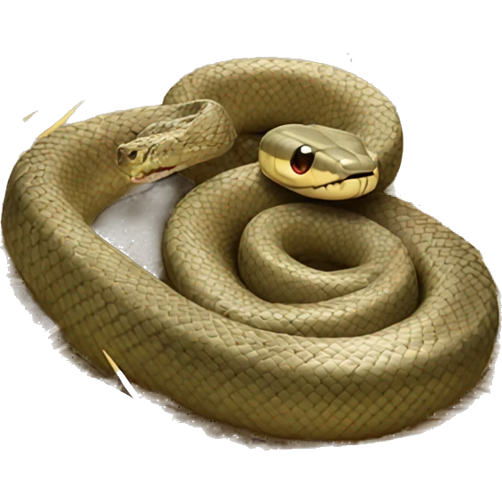 Snake with hay emoji