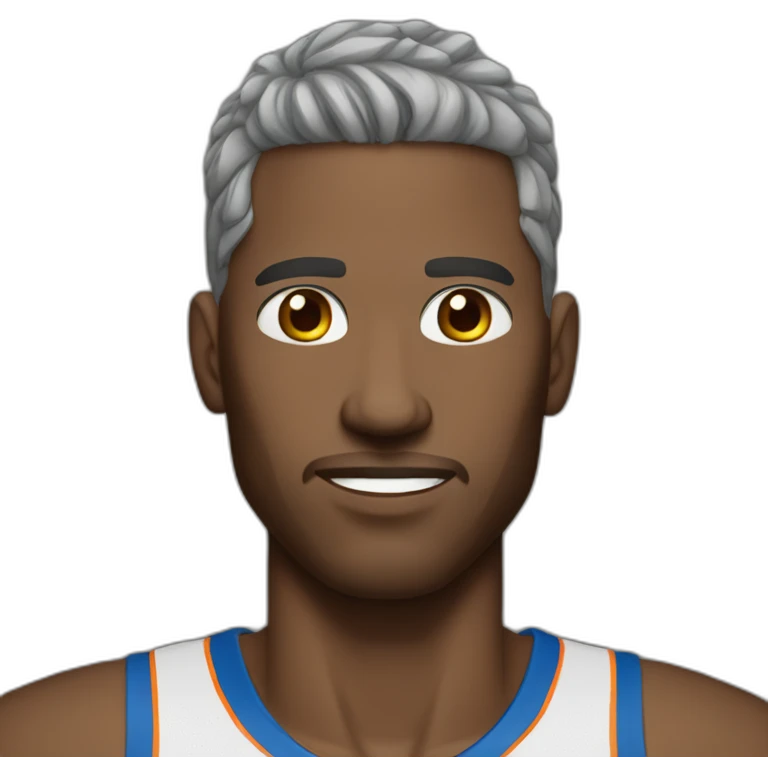 man-white-hair-braun-eyes-blue-basketball-player emoji