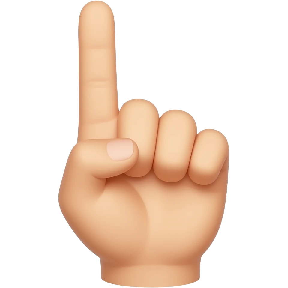one finger up hand gesture emoji
