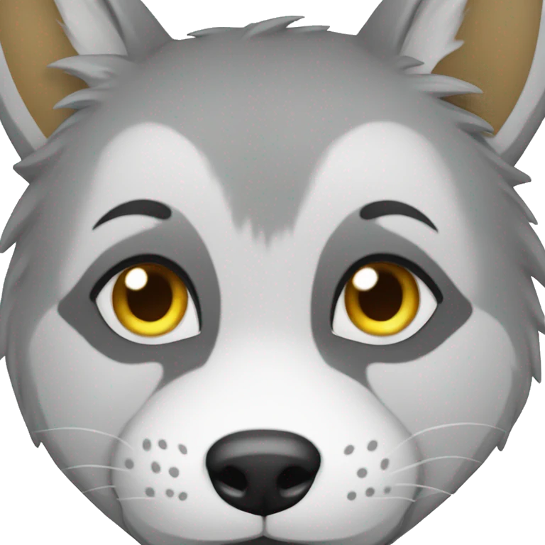 Face gentil loup smile emoji