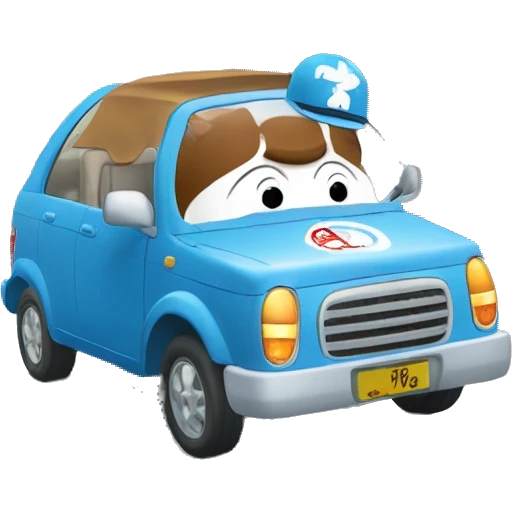 Doraemon driving byd emoji