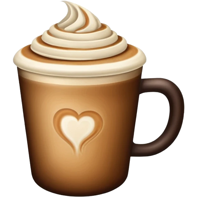 Coffee latte color  creamy and dark brown emoji