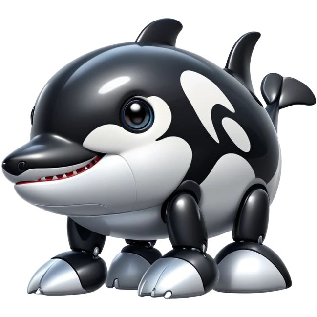 black tubby orca robodog emoji