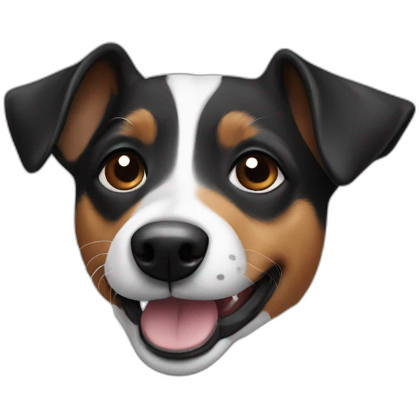 jack russel black and white emoji