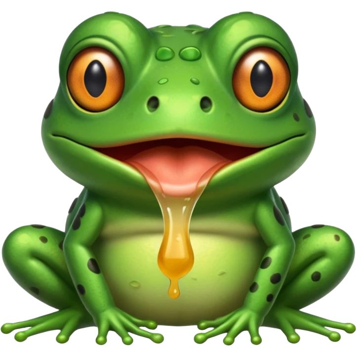 Frog eating desperately  emoji