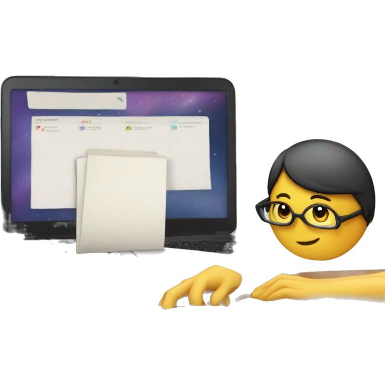 the Planner with a list and an open laptop emoji