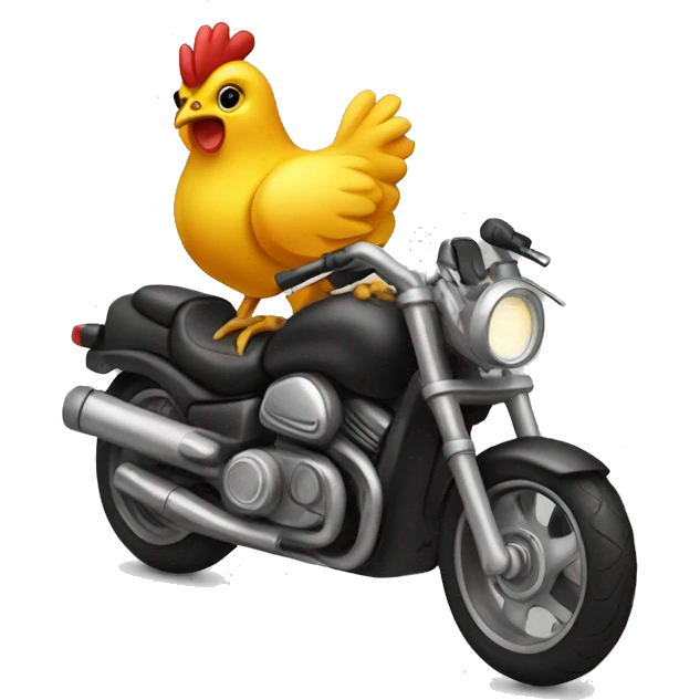 Little chicken on motorcycle  emoji