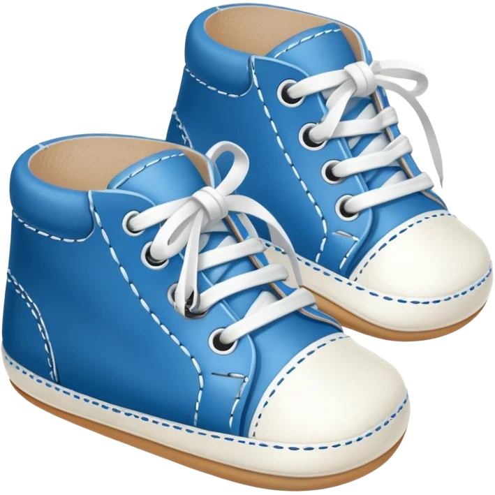 blue and white baby shoe emoji
