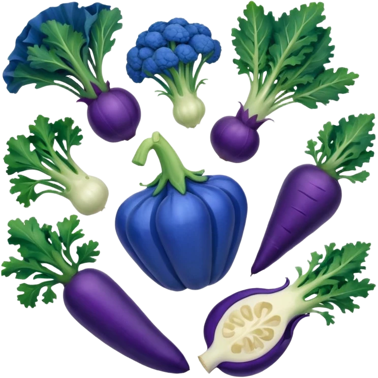 blue vegatables emoji