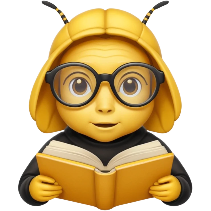 bees with books with opticals emoji