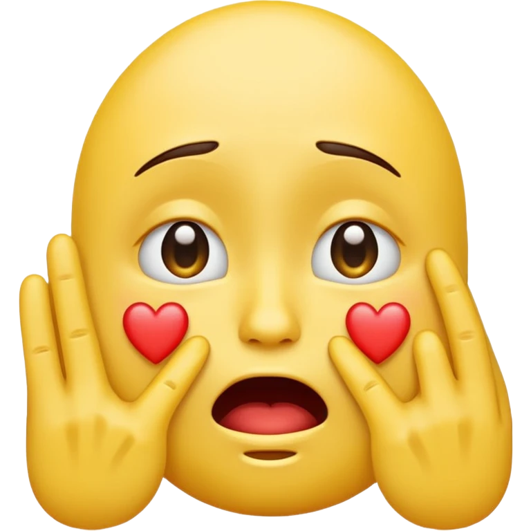 Crying Emoji with Heart Fingers  emoji