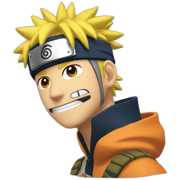 Naruto qui tiens une fleur emoji