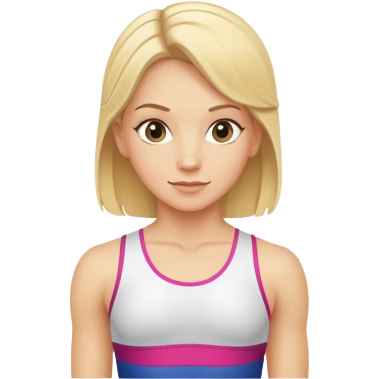 Blonde gymnastics teacher emoji