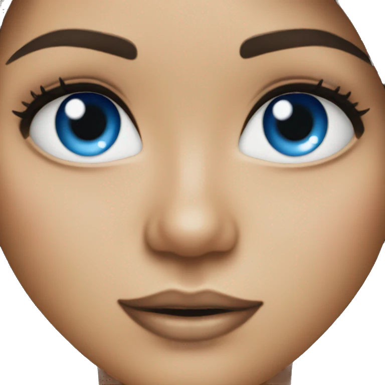 Brunette girl blue eye singer emoji