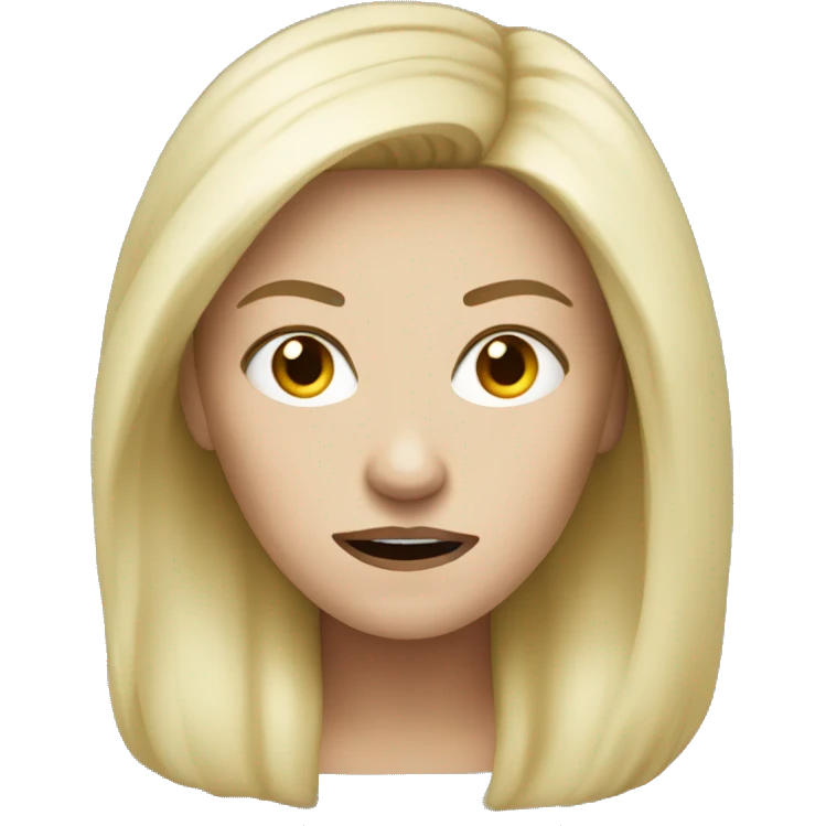 angry producer woman white skin blond hair emoji