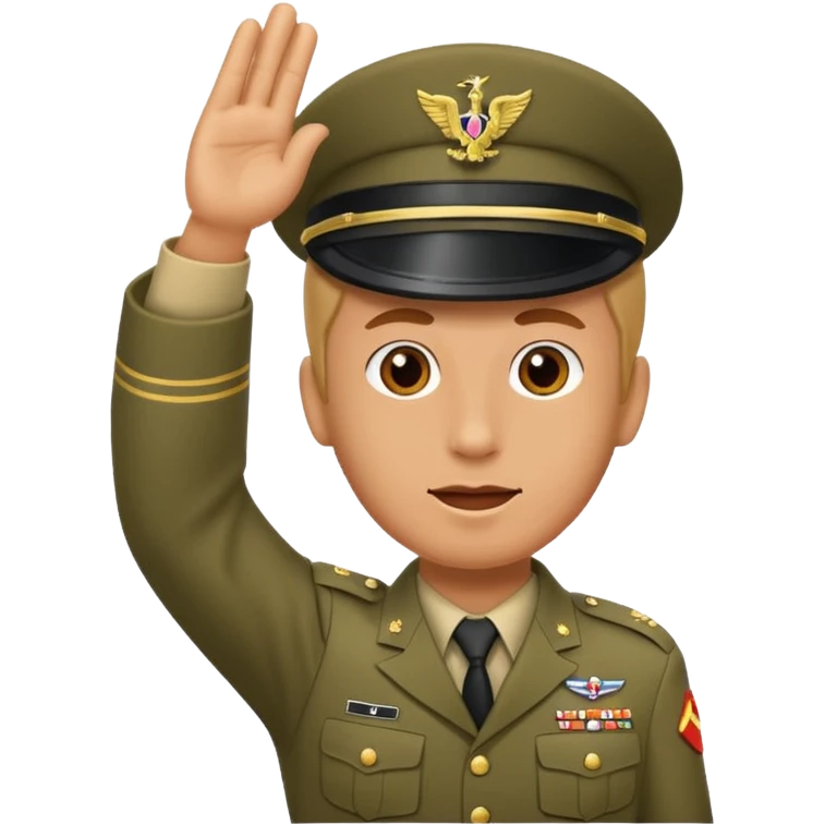 Penis doing army salute emoji