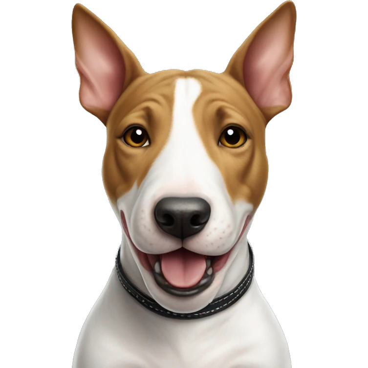 bull terrier with playing cards emoji