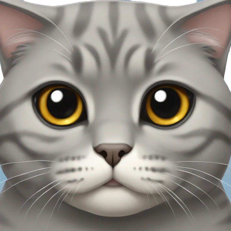Gray-Scottish-fold-cat emoji