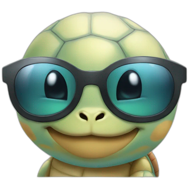 Squirtle with sunglasses emoji