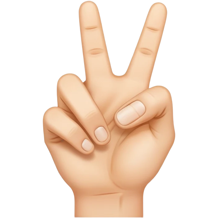 Index and middle finger up and one thumb out  emoji