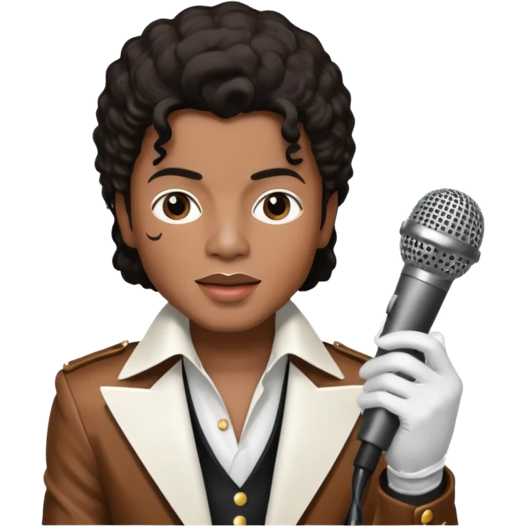 michael jackson is singing with mirco and glove emoji