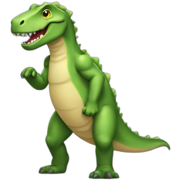 Dinasour with whole body emoji
