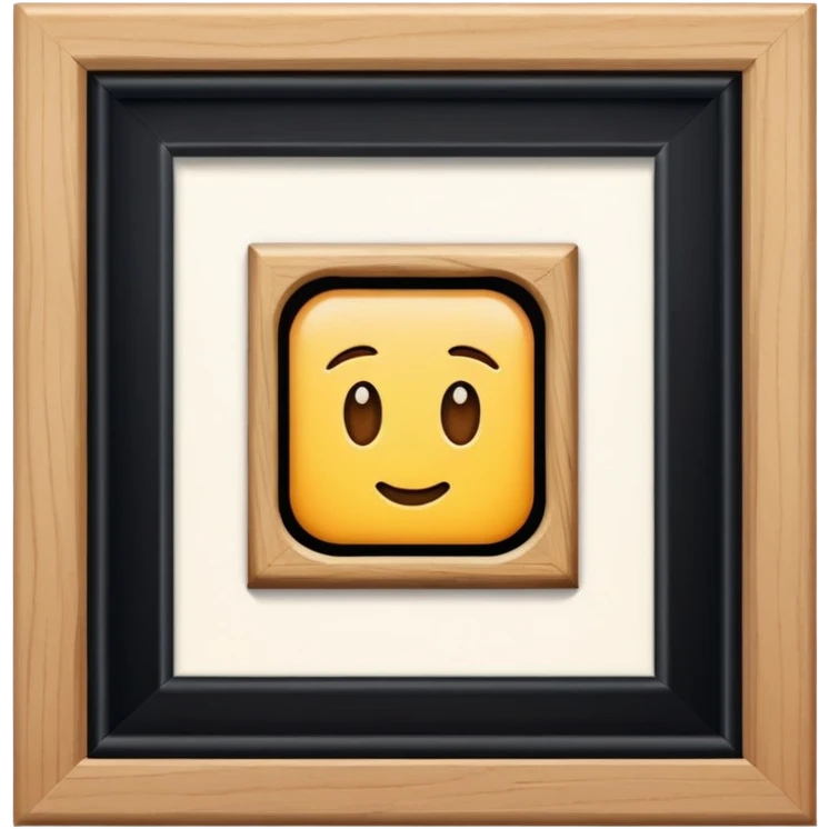 a printed photo frame next to it emoji