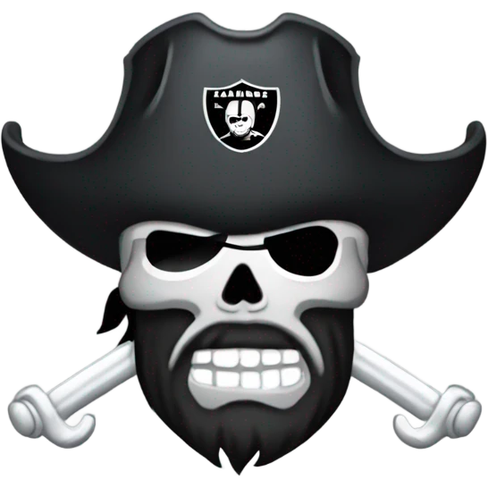 Las vegas raiders pirate logo  emoji