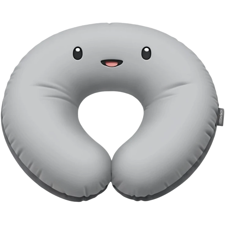 A plush travel pillow with gentle cushioning that wraps comfortably around the neck. emoji