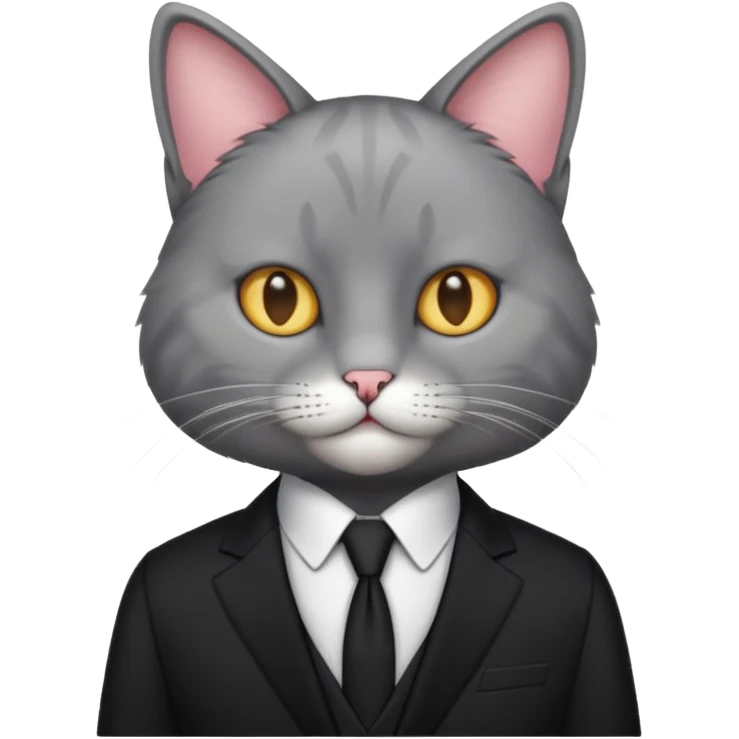 The cat went in a suit
 emoji