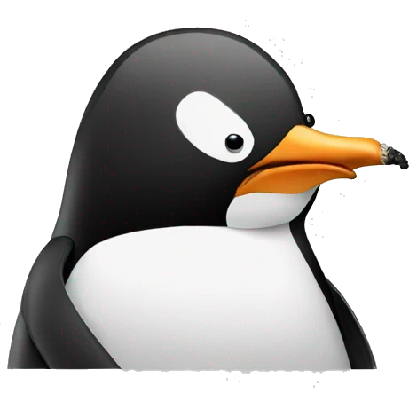 penguin smoking emoji