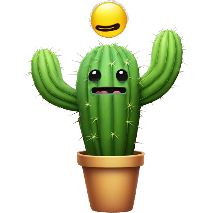 Alien dunking on animatronic cactus  emoji