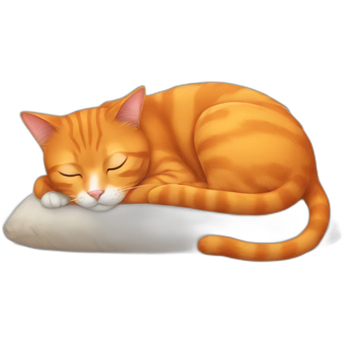 orange cat sleeping emoji