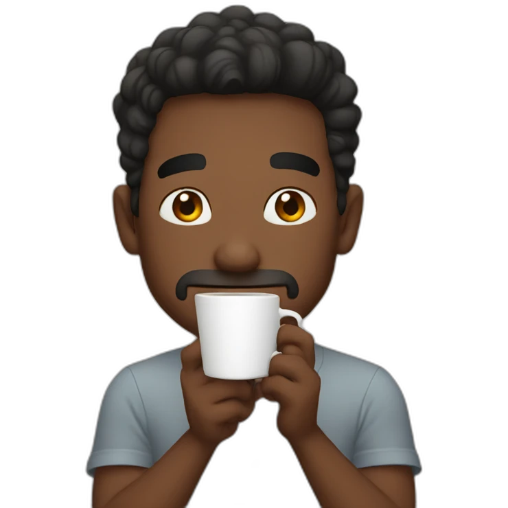 Steven drinks coffee emoji