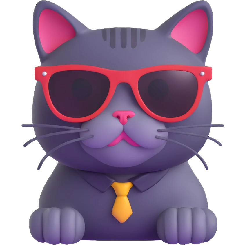 cat wearing sunglasses emoji