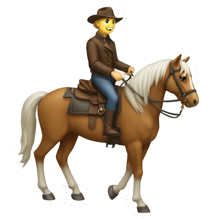 Chat sur un cheval emoji